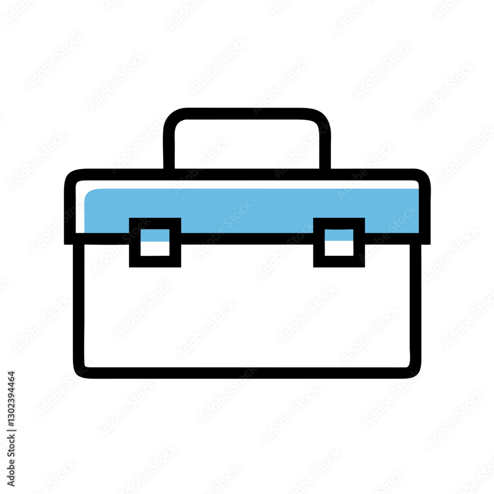 Toolbox icon in flat design Toolbox icon in flat design