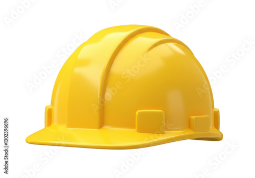 Wallpaper Mural 3D illustration of a bright yellow construction helmet with a smooth glossy surface Torontodigital.ca
