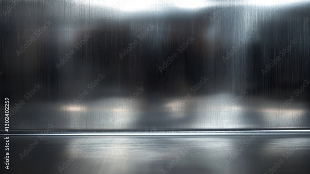 Obraz premium Deep Gray Metallic Wall with Reflected Light Strip 