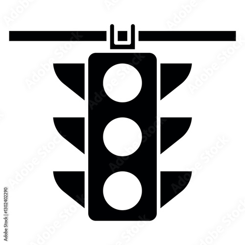 traffic light sign symbol vector flat icon