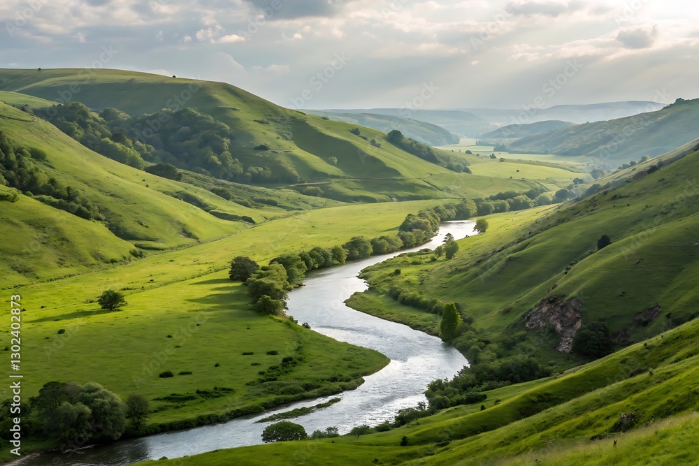 Lush Rolling Hills and Serene River in the Heart of Nature – Perfect for Landscape, Nature, and Adventure Photography Lush Rolling Hills and Serene River in the Heart of Nature – Perfect for Landscape, Nature, and Adventure Photography