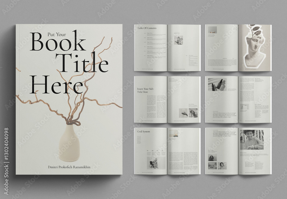 Book Title Layout Design Template Stock Template | Adobe Stock