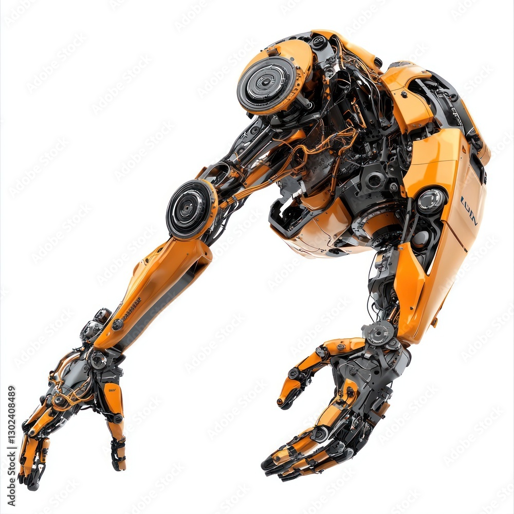 KUKA Robot isolated on white background. KUKA Robot isolated on white background.