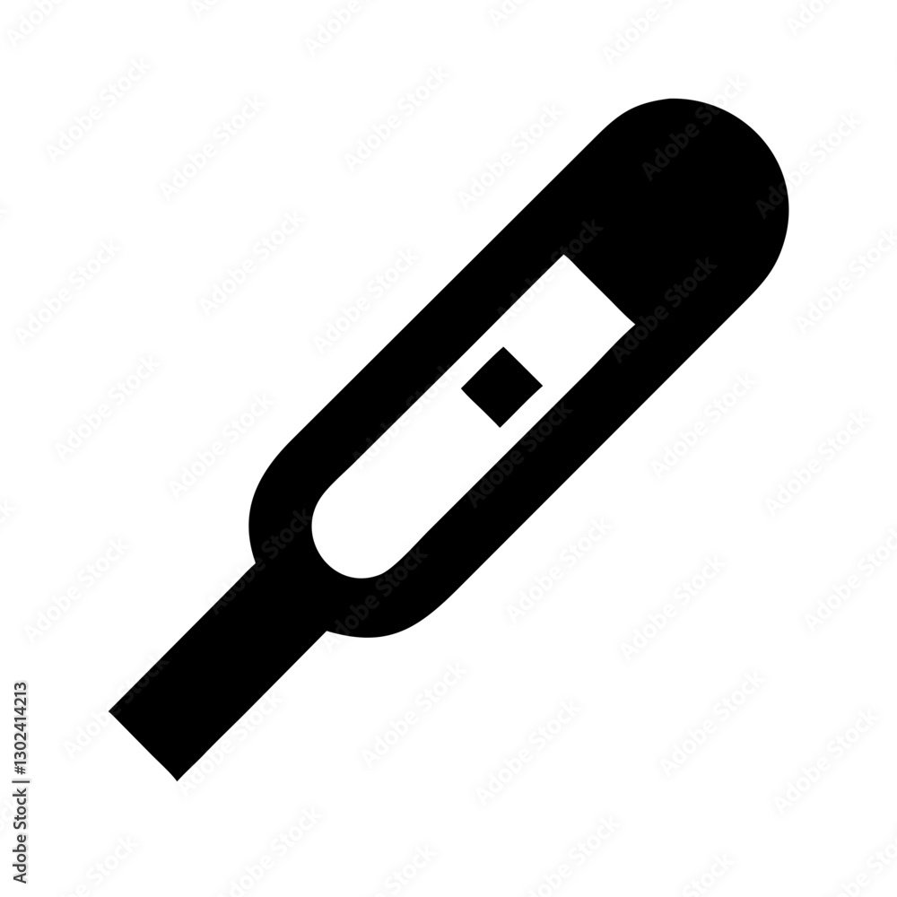 Simple black icon of a pregnancy test for healthcare and family planning Simple black icon of a pregnancy test for healthcare and family planning