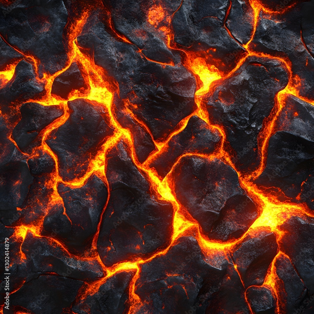 Molten Magma Texture with Glowing Red and Orange Fire Details Molten Magma Texture with Glowing Red and Orange Fire Details
