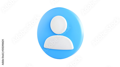 Minimalist 3D design of a blue person icon representing an online account social profile or admin user interface The smooth futuristic shape is versatile for digital applications Free Download Minimalist 3D design of a blue person icon representing an online account social profile or admin user interface The smooth futuristic shape is versatile for digital applications - GFXLoad