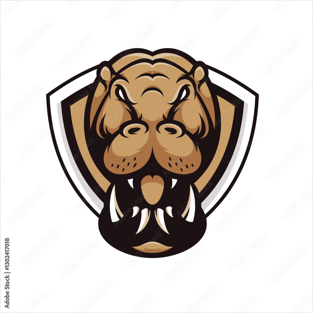 Hippo mascot logo vector illustration design gaming logo.eps Hippo mascot logo vector illustration design gaming logo.eps