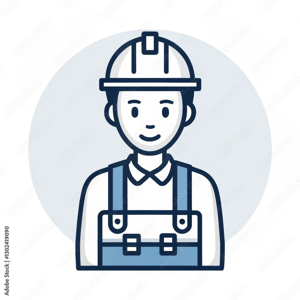 Worker Icon, Isolated on White Background, Illustration, Construction, Engineering Worker Icon, Isolated on White Background, Illustration, Construction, Engineering