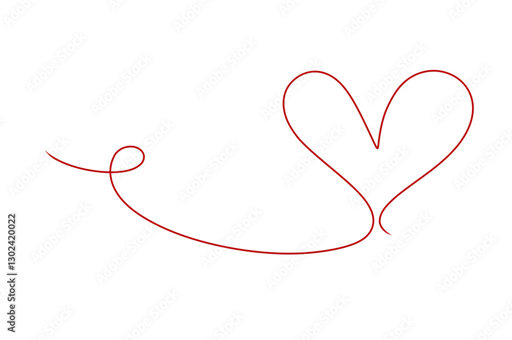 Fototapeta premium Heart, love, romance or Valentine's Day Heart isolated on white background. Love icon. Valentine's Day sign or symbol. Vector illustration red heart love symbol