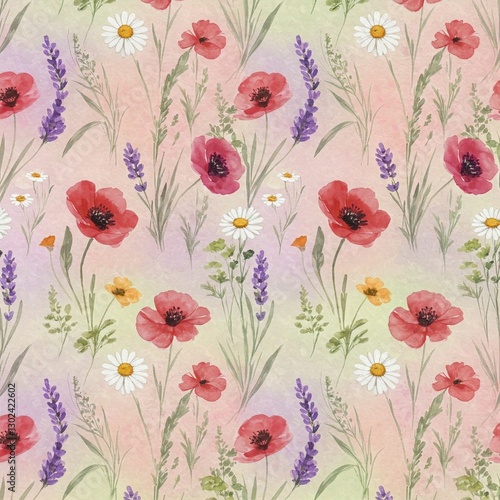 Wallpaper Mural seamless floral pattern Torontodigital.ca