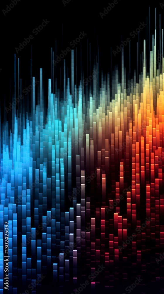 Abstract Representation of Sound Waves in Motion Abstract Representation of Sound Waves in Motion