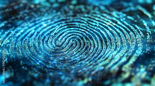 Microscopic Fingerprint: Blue Ridges Valleys and Digital Particles 