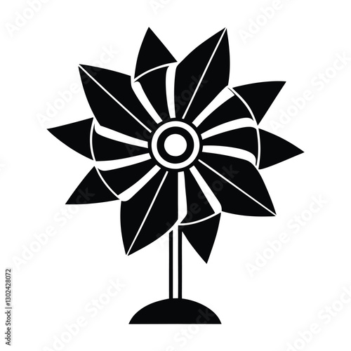 pinwheel toy isolated on white background