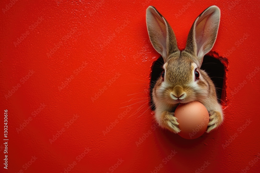 Obraz premium Cute Bunny Egg Hunt