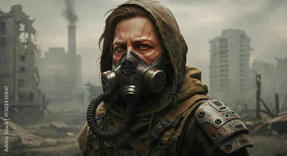 Portrait of apocalypse survivor Portrait of apocalypse survivor