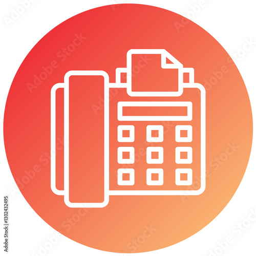 Vector Design Fax Icon Style