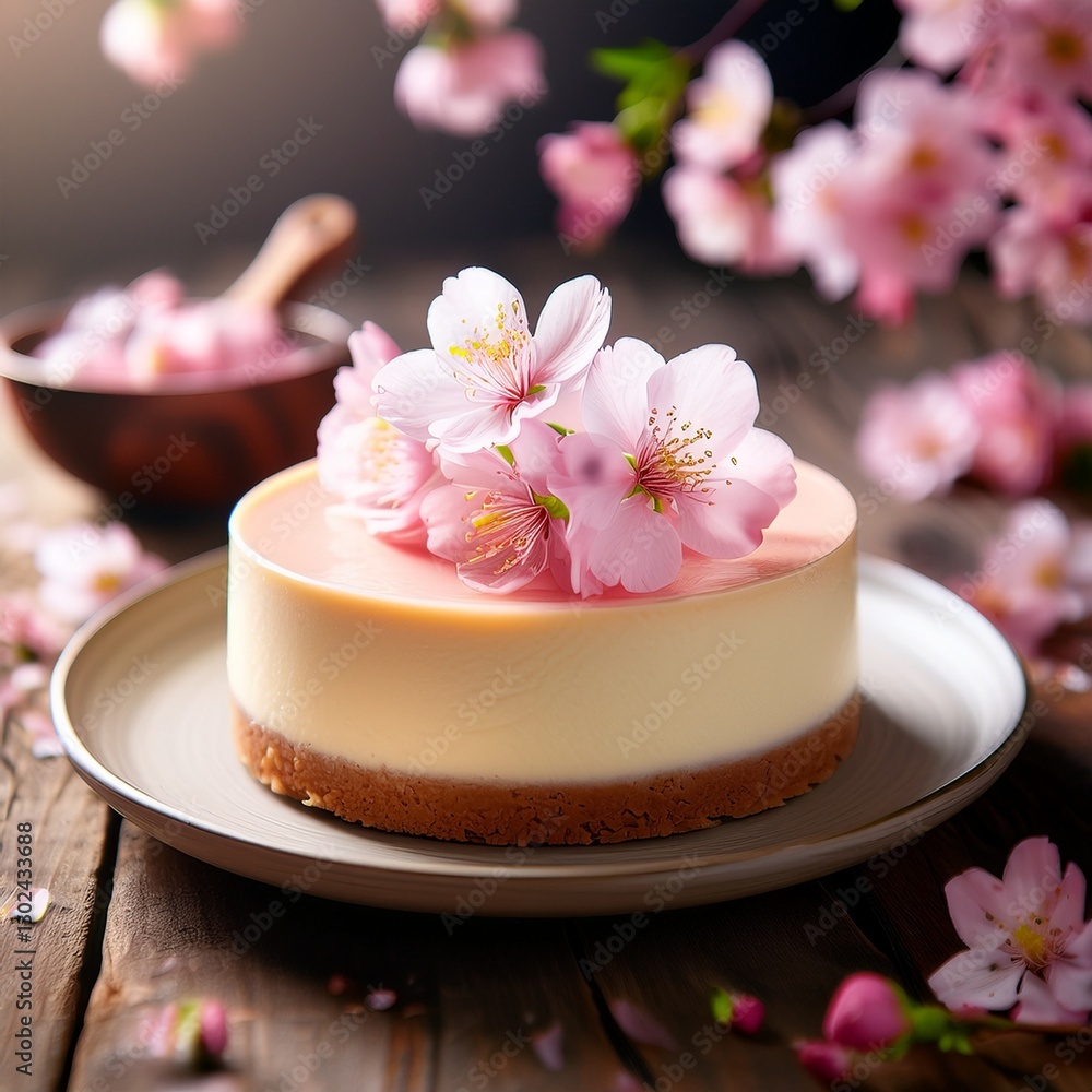 桜のレアチーズケーキ – 口どけなめらかな春のご褒美 桜のレアチーズケーキ – 口どけなめらかな春のご褒美