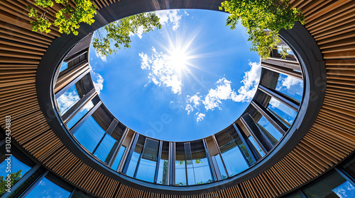Modern Architectural Structure with Sky and Sunlight View