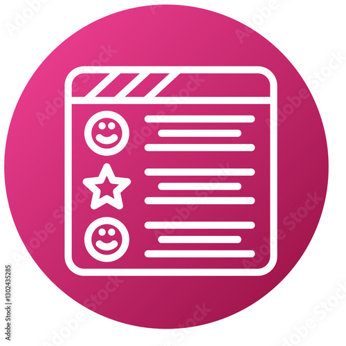 Vector Design Positive Review Icon Style