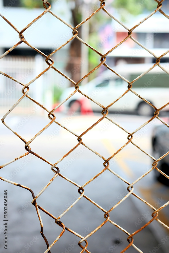 Fototapeta premium chain link fence