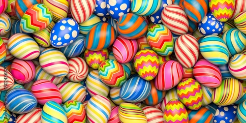 Photos Background from multi-colored Easter eggs