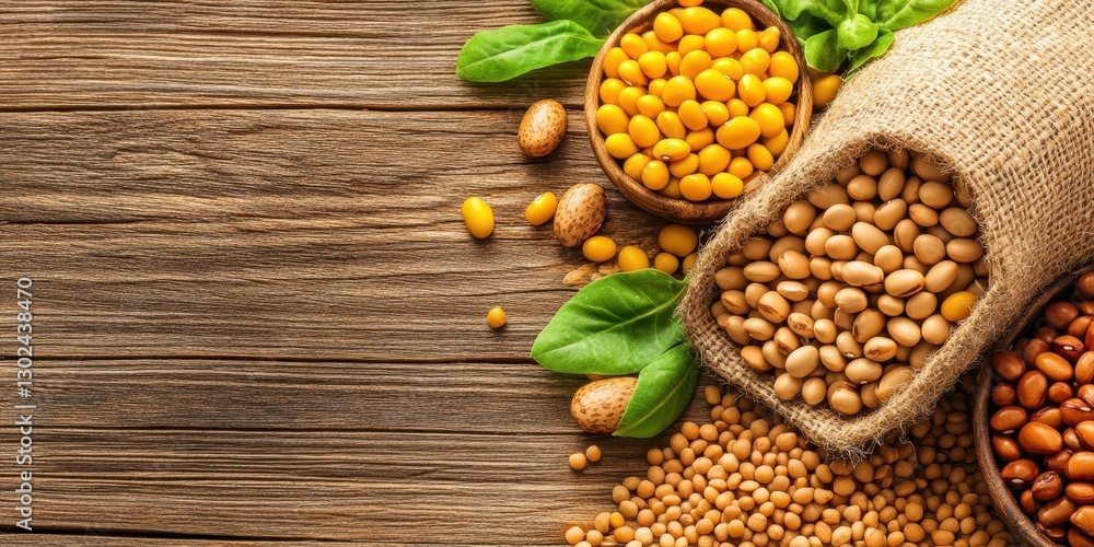 Naklejka premium Various Beans Banner