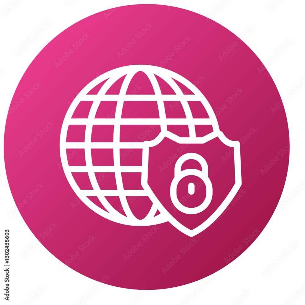 Vector Design Global Security Icon Style Vector Design Global Security Icon Style