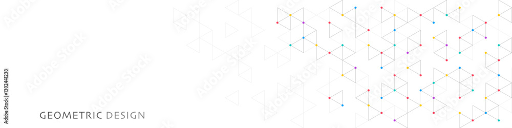Graphic design element for web page or banner with a geometric pattern of triangle shapes. Graphic design element for web page or banner with a geometric pattern of triangle shapes.