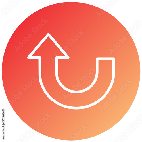 Vector Design Turn Up Icon Style