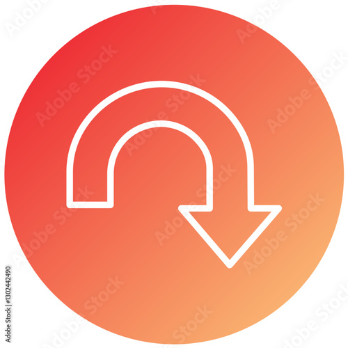 Vector Design Turn Down Icon Style