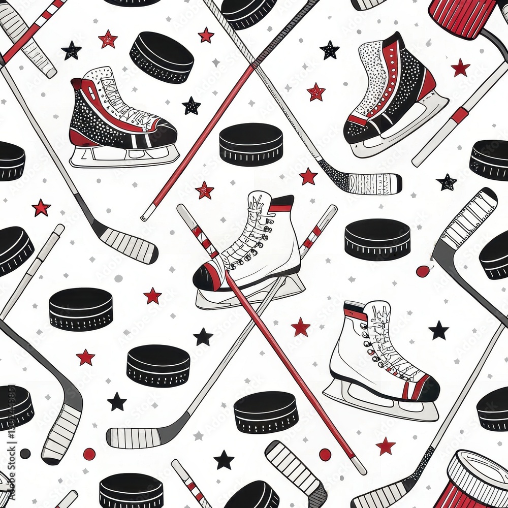 Seamless Ice Hockey Patterns Digital Design Sports Creative Environment Aesthetic Viewpoint Visual Art Concepts Seamless Ice Hockey Patterns Digital Design Sports Creative Environment Aesthetic Viewpoint Visual Art Concepts