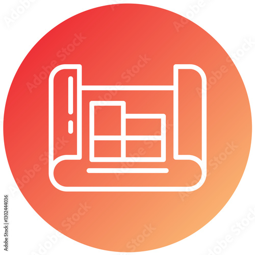 Floor Plan Vector Design Icon Style