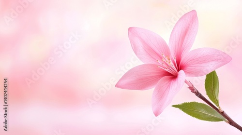 Beautiful pink flower with soft background.