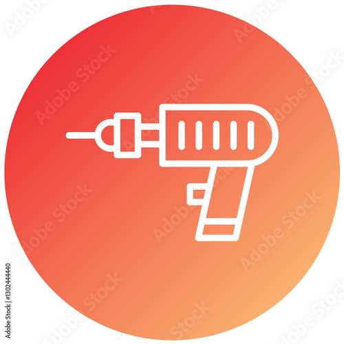 Pneumatic Drill Vector Design Icon Style