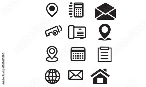 Contact us icon vector. web icon vector. business contact information icon.