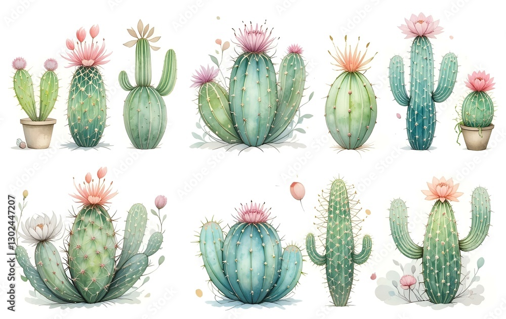 Cactus background image, template, plant nature banner texture Cactus background image, template, plant nature banner texture