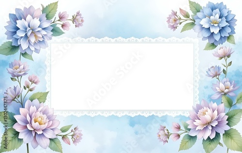 Flower background image, template, plant nature banner texture