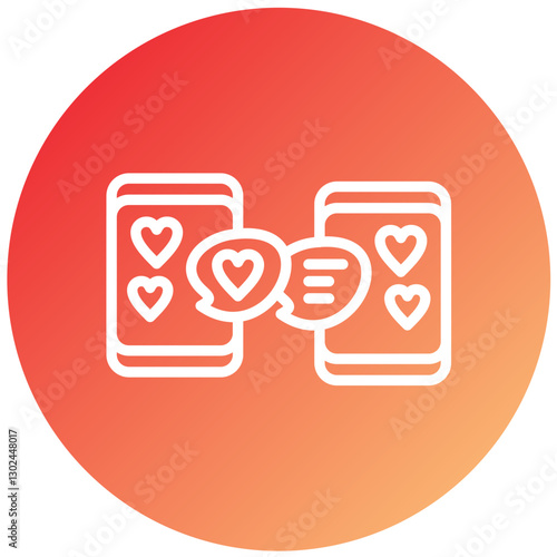 Online Dating Vector Design Icon Style