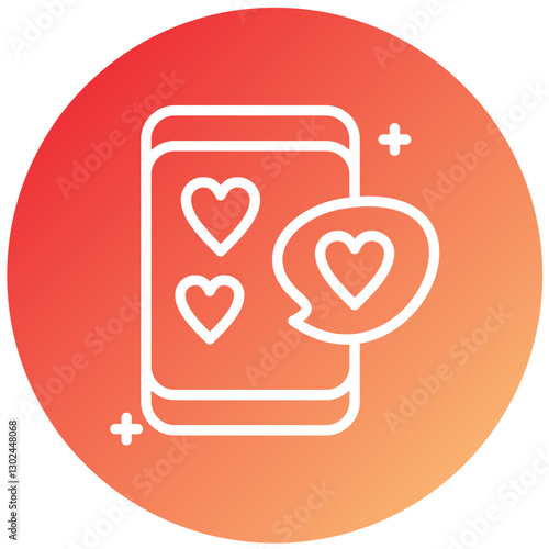 Virtual Date Vector Design Icon Style
