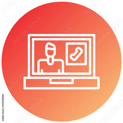 Video Call Vector Design Icon Style
