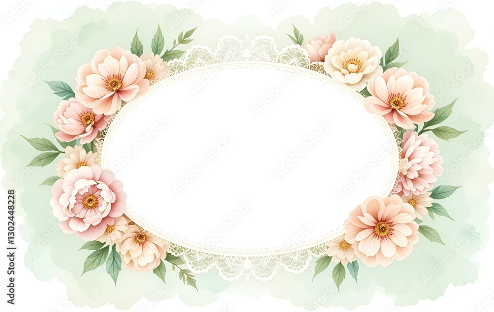Fototapeta premium Flower background image, template, plant nature banner texture