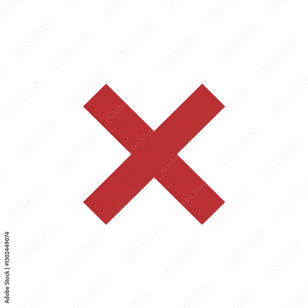 Bold Red 'X' Symbol for Incorrectness or Prohibition Isolated on Transparent Background PNG Bold Red 'X' Symbol for Incorrectness or Prohibition Isolated on Transparent Background PNG