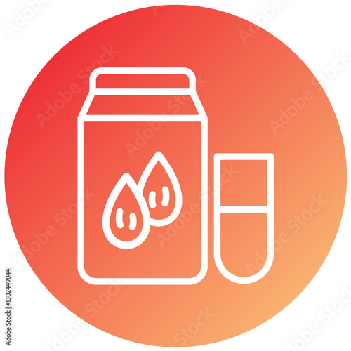 Almond Milk Vector Design Icon Style