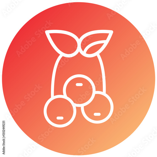 Blueberries Vector Design Icon Style