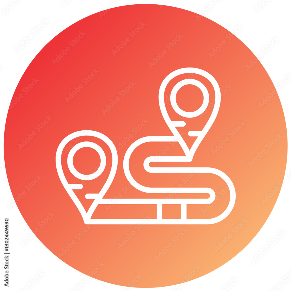 Route Vector Design Icon Style Route Vector Design Icon Style