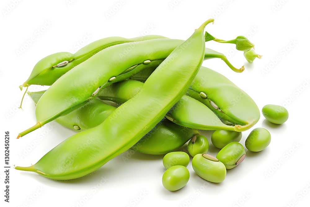 Fresh green beans isolated on white background Fresh green beans isolated on white background