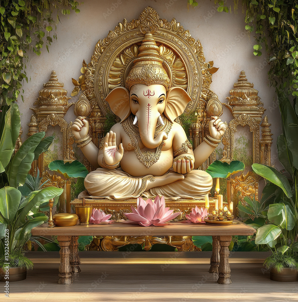 Obraz premium lord ganesha decorative sculpture