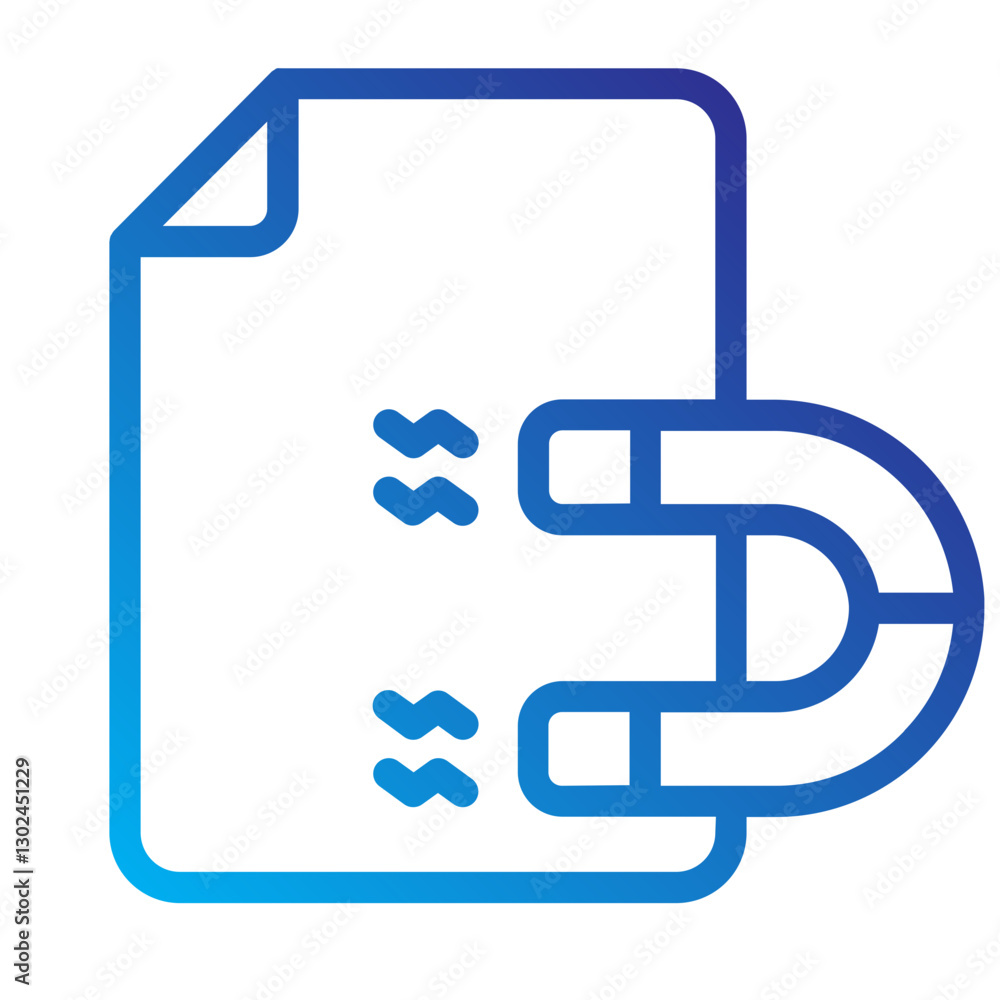 Attract documet copyright line gradient icon Attract documet copyright line gradient icon