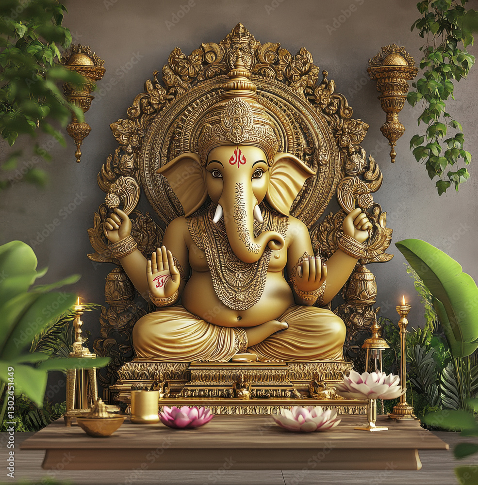Fototapeta premium lord ganesha decorative sculpture