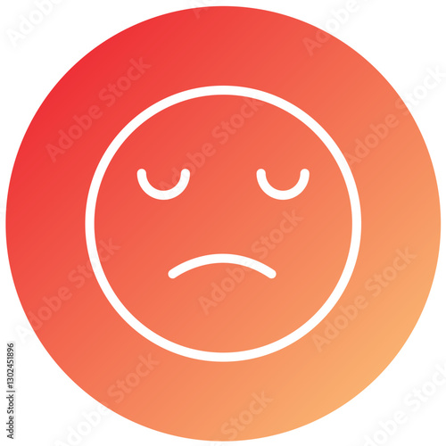 Vector Design Upset Icon Style